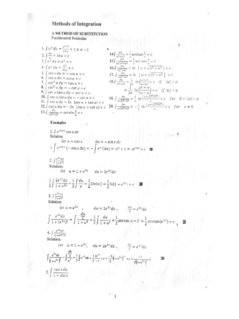 Methods of Integration | PDF