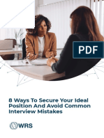 8 Ways To Secure Your Ideal Position And Avoid Common Interview Mistakes - WRS Candidate Help Guidee