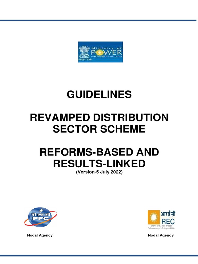 RDSS Guidelines for Power Sector Reforms | PDF | Electric Power ...