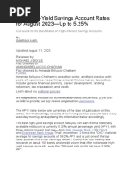 Best High-Yield Savings Account Rates For August 2023-Up To 5.25%