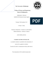 Numerical Linear Algebra University of Edinburgh Past Paper 2019-2020