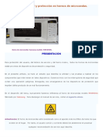 Circuitos de Seguridad y Protección en Hornos de Microondas