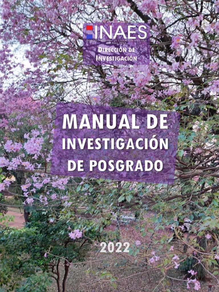 Manual de Investigación de Posgrado INAES | PDF | Crecimiento personal ...