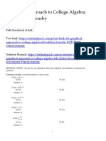 Graphical Approach To College Algebra 6th Edition Hornsby Test Bank Download