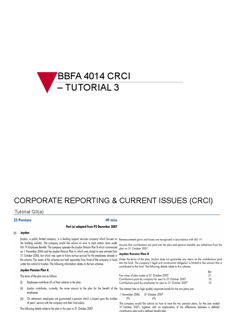 T3 - Bbfa4014 Crci | PDF | Defined Benefit Pension Plan | Pension