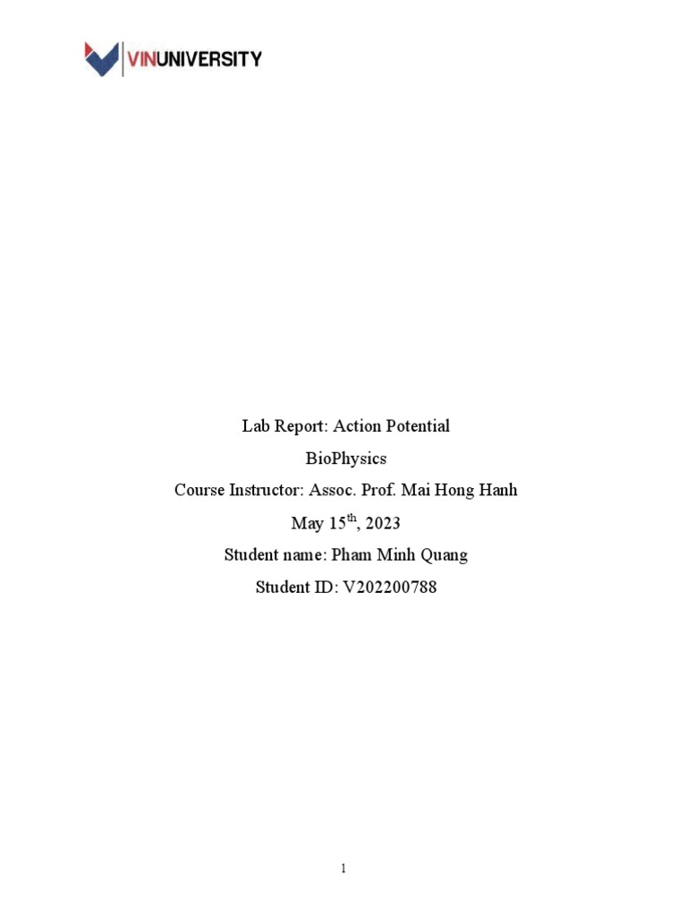 Action Potential | PDF