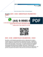 Disciplina:: Mapa - Gcom - Administração Orçamentária - 532023