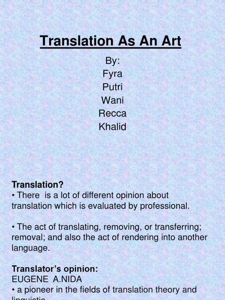 Translation As An Art | PDF | Translations | Symbols