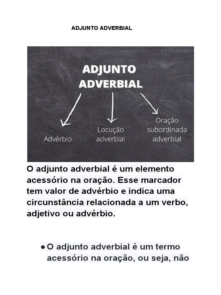 Adjunto Adverbial | PDF