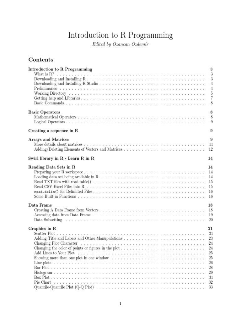 Introduction to r pdf