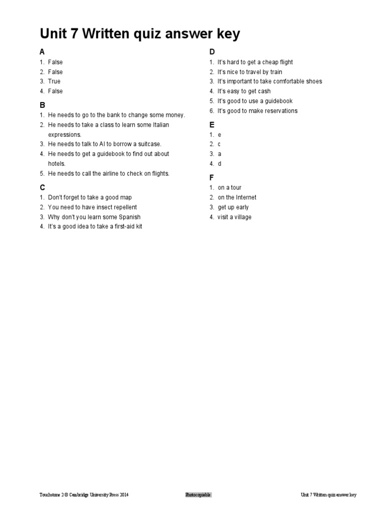 TS - U7 - WQ - AK (WWW - Languagecentre.ir) | PDF