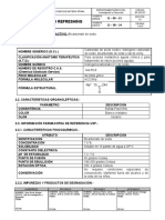 Especificaciones Materia Prima (Propiedades Fisicoquímicas)