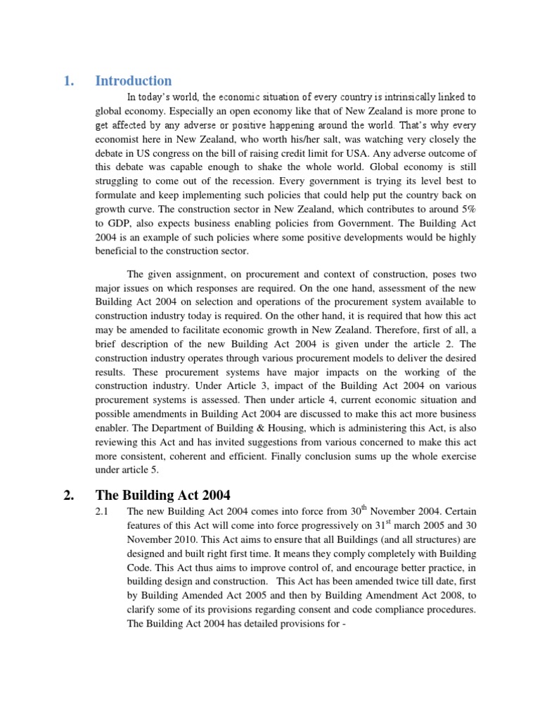 The Building Act 2004: TH ST | PDF | Architect | General Contractor