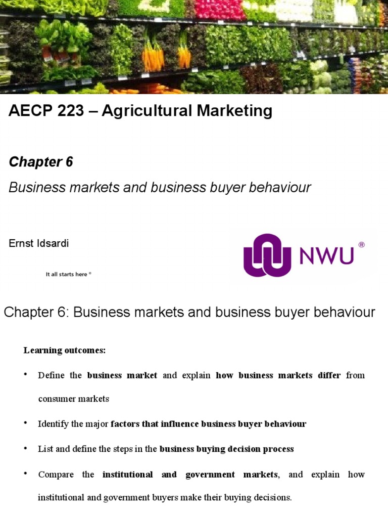 AECP+223+ +week+4+ +chapter+6 | PDF | Consumer Behaviour | Procurement