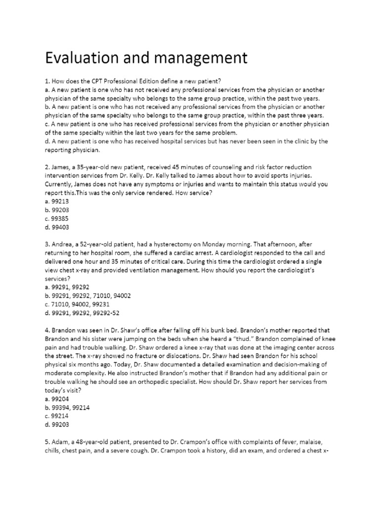 Evaluation management coding certification tips pdf