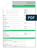 Amended Account Opening Form