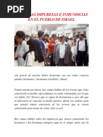 Ley de Las Impurezas e Inmundicias en El Pueblo de Israel