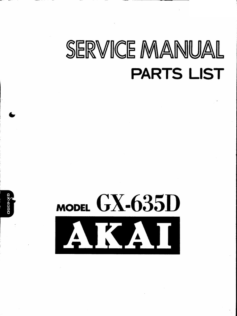 Akai GX 635d Service Manual | PDF