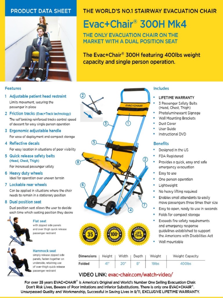 Evac Chair Data Sheets | PDF