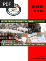 Sheger College - Research Proposal and Thesis Writing Guideline