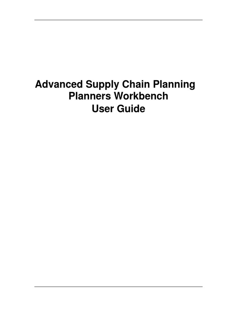 Planners Workbench Setup Guide | PDF | Tab (Gui) | Supply Chain