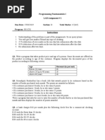 LABAssignment 1 Question pf1