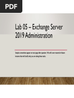 CST8342 Week 05 Lab 05 Exchange Server 2019 Administration