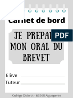 Carnet de Bord - Je Prepare Mon Oral Du Brevet