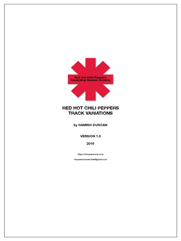 Rhcp track variants 1 0 download free pdf rock music sound recording