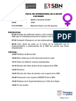 Programa Día Internacional de La Mujer