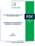 Anexo 31. Programa de Mantenimiento Preventivo y Correctivo - Febrero 2016