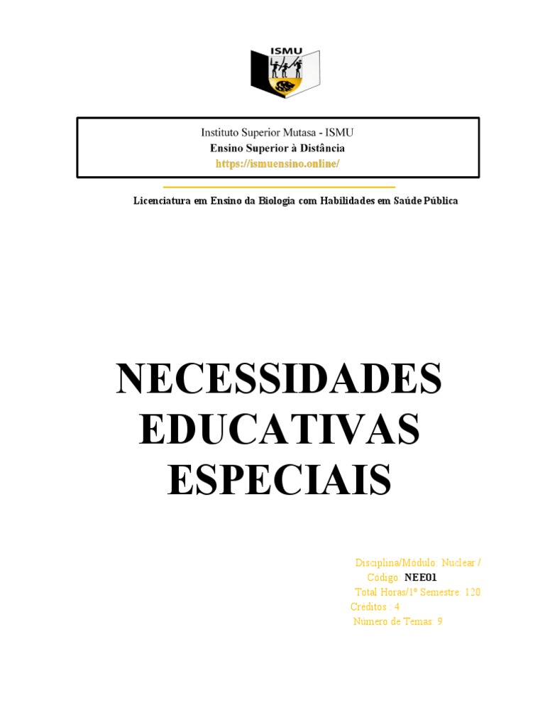 Necessidades Educativas Especiais | PDF