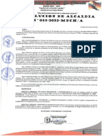 Resolución de Acaldía #033-2022-Mdch-A PDF