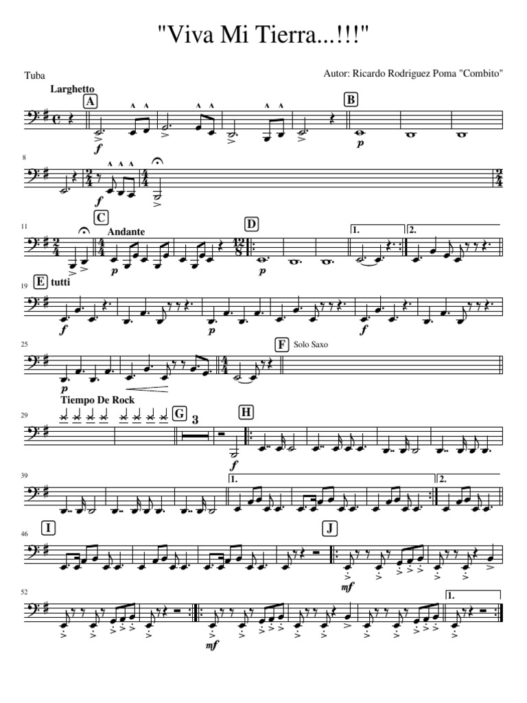 Viva mi tierra tuba download free pdf musical forms