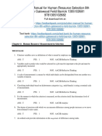 Human Resource Selection 8th Edition Gatewood Test Bank Download