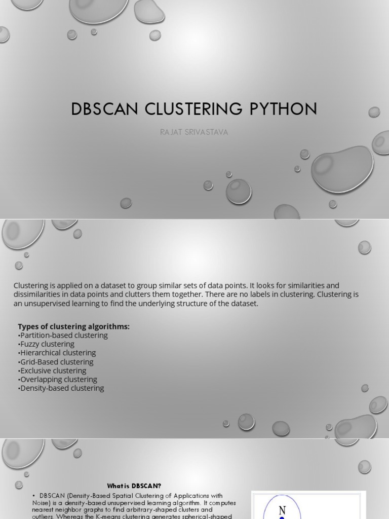 DBSCAN Clustering Python | PDF