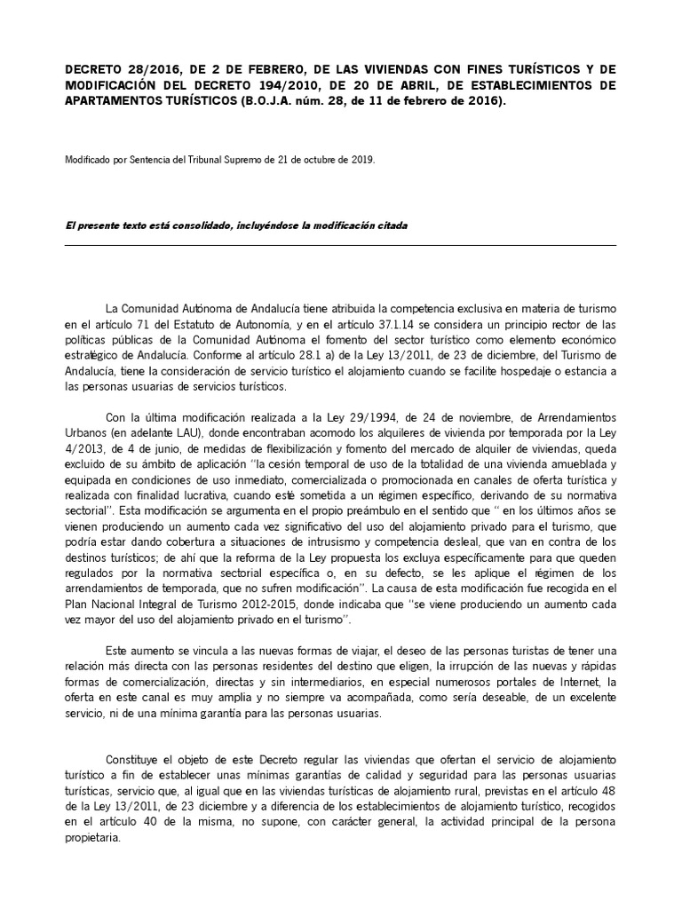 Ley Viviendas Turisticas PDF