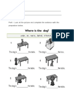 Test of Prepositions of Place - 3