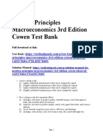 Modern Principles Macroeconomics 3rd Edition Cowen Test Bank 1