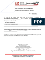 Formato de Reposo y Convalidacion Discapacidad Temporal DR Massiel Arabella Castillo Colmenares