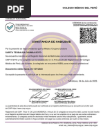 Constancia de Habilidad Profesional CTMP | PDF