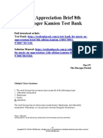 Music An Appreciation Brief 8th Edition Roger Kamien Test Bank 1