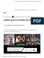 ¿Sabes Qué Es El Robo de Identidad - Comisión Nacional para La Protección y Defensa de Los Usuarios de Servicios Financieros - Gobierno - Gob - MX