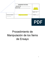 Anexo 23 Procedimiento de Manipulación de Los Ítems de Ensayo