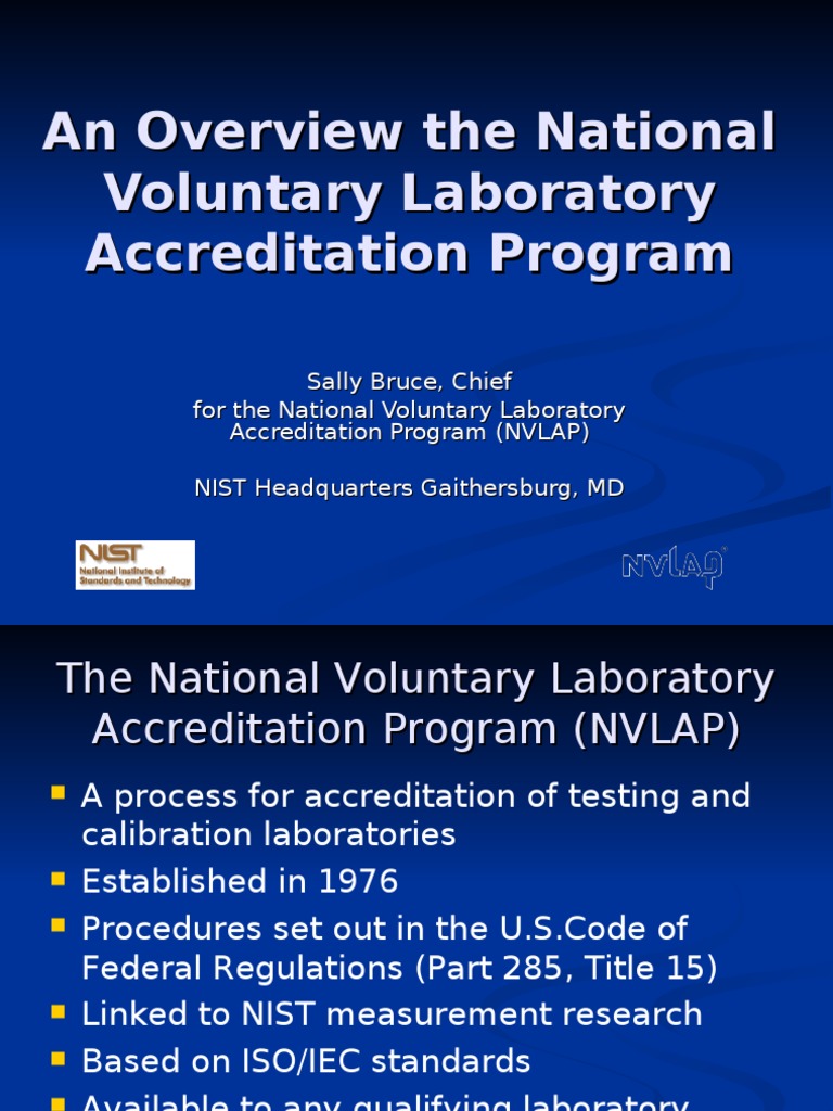 NVLAP Accreditation Program Overview | PDF | Calibration | Evaluation