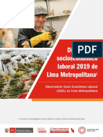 Diagnóstico Socioeconómico Laboral 2019 de Lima Metropolitana