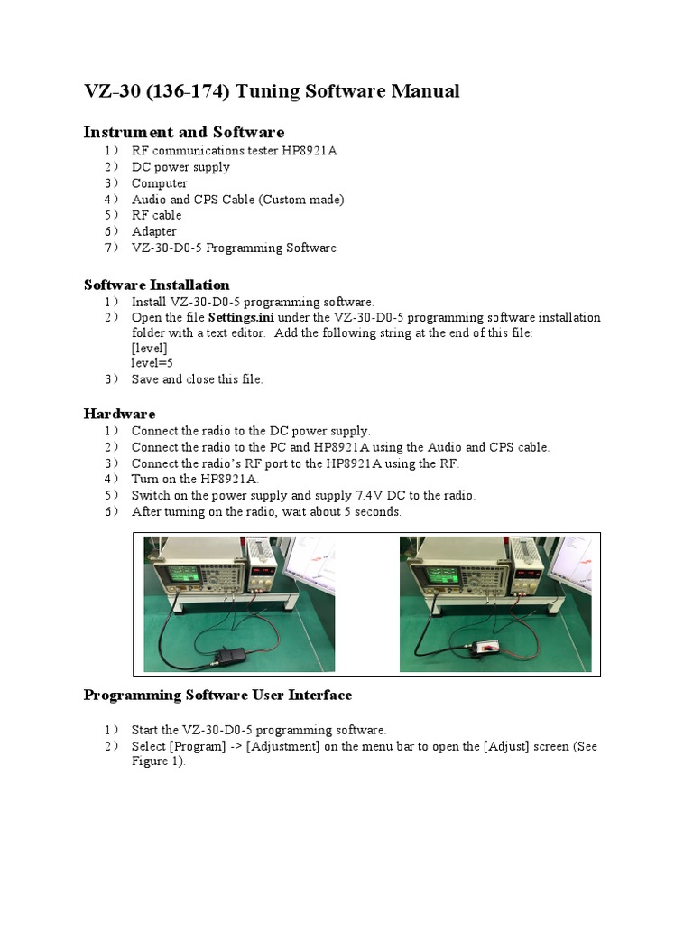 VZ-30 Programming Software Guide | PDF | Computers