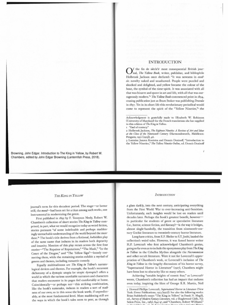 Introduction To The King in Yellow PDF