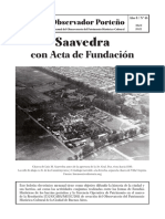 Con Acta de Fundación: Saavedra