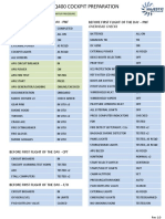 Cockpit Preparation Checklist